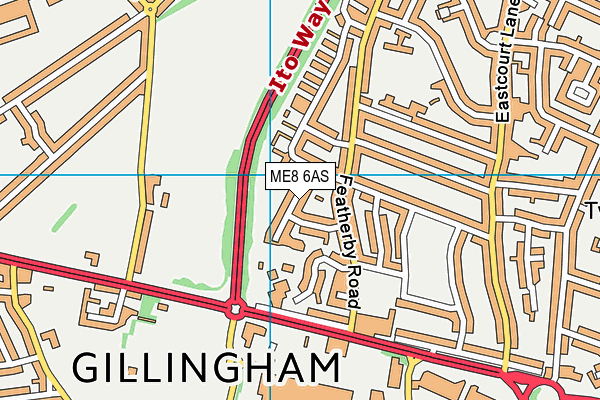 ME8 6AS map - OS VectorMap District (Ordnance Survey)