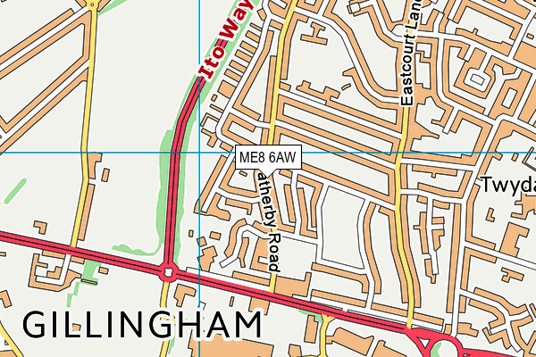 ME8 6AW map - OS VectorMap District (Ordnance Survey)