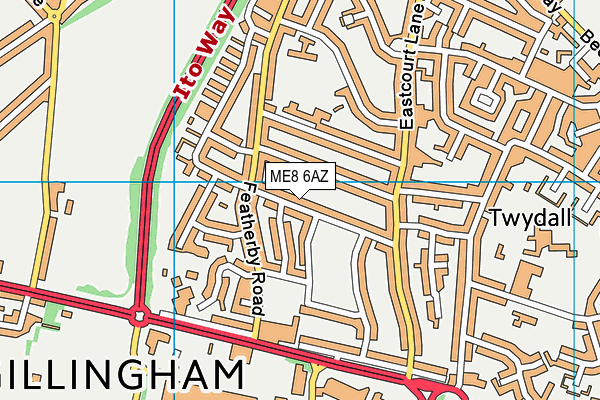 ME8 6AZ map - OS VectorMap District (Ordnance Survey)