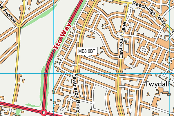 Featherby Junior School map (ME8 6BT) - OS VectorMap District (Ordnance Survey)