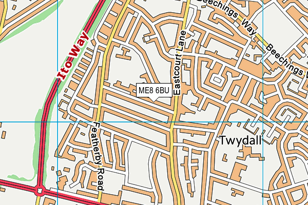 ME8 6BU map - OS VectorMap District (Ordnance Survey)