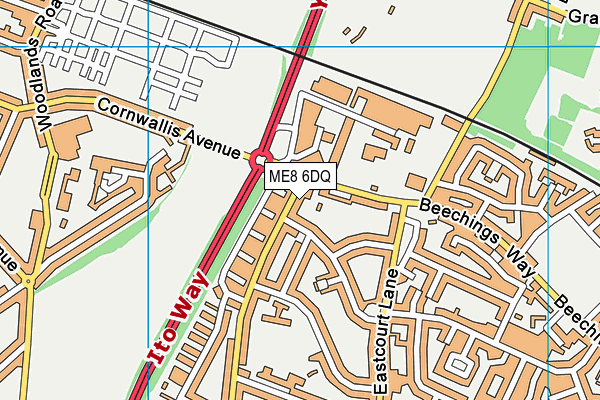ME8 6DQ map - OS VectorMap District (Ordnance Survey)
