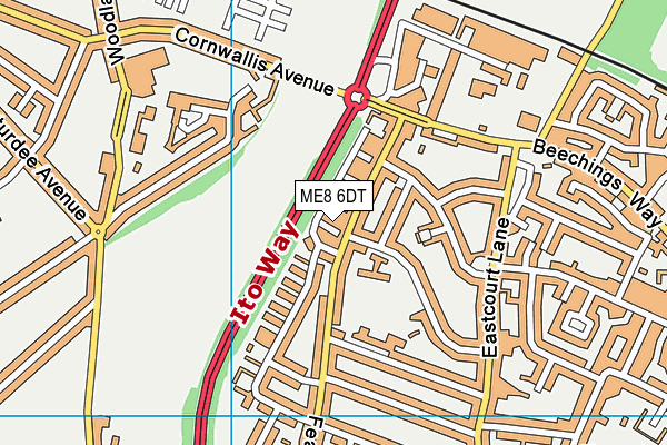 ME8 6DT map - OS VectorMap District (Ordnance Survey)