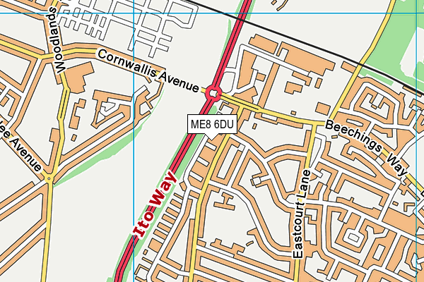 ME8 6DU map - OS VectorMap District (Ordnance Survey)