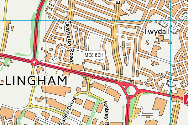 ME8 6EH map - OS VectorMap District (Ordnance Survey)