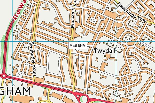 ME8 6HA map - OS VectorMap District (Ordnance Survey)