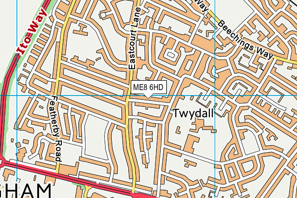 ME8 6HD map - OS VectorMap District (Ordnance Survey)