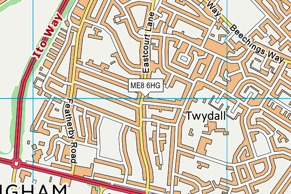 ME8 6HG map - OS VectorMap District (Ordnance Survey)