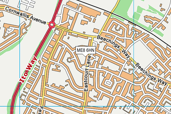 ME8 6HN map - OS VectorMap District (Ordnance Survey)