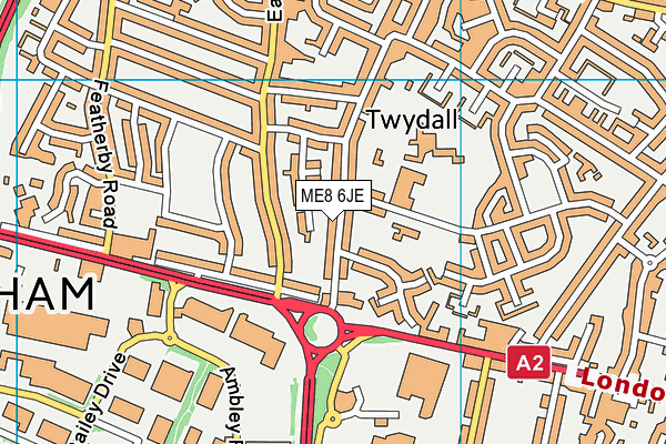 ME8 6JE map - OS VectorMap District (Ordnance Survey)