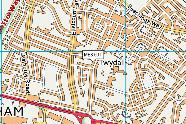 ME8 6JT map - OS VectorMap District (Ordnance Survey)