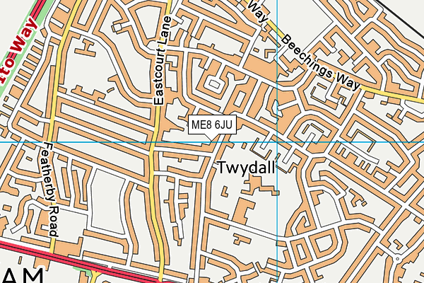 ME8 6JU map - OS VectorMap District (Ordnance Survey)