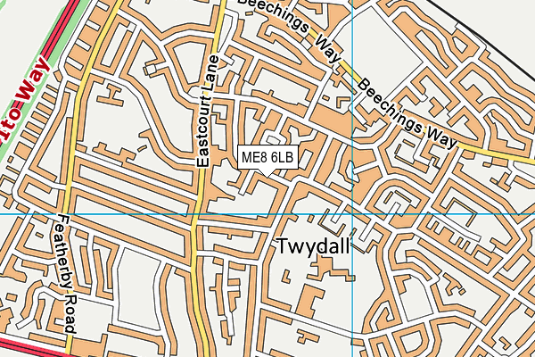 ME8 6LB map - OS VectorMap District (Ordnance Survey)