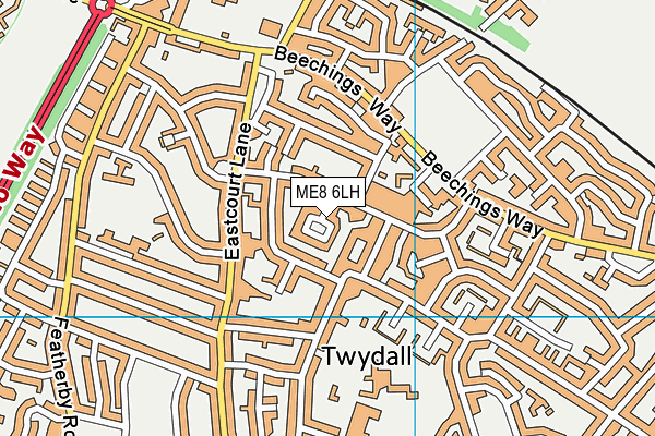 ME8 6LH map - OS VectorMap District (Ordnance Survey)