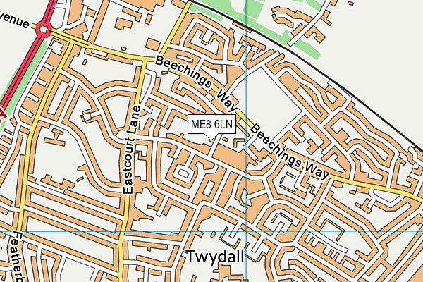 ME8 6LN map - OS VectorMap District (Ordnance Survey)