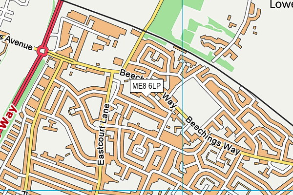 ME8 6LP map - OS VectorMap District (Ordnance Survey)