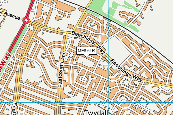 ME8 6LR map - OS VectorMap District (Ordnance Survey)