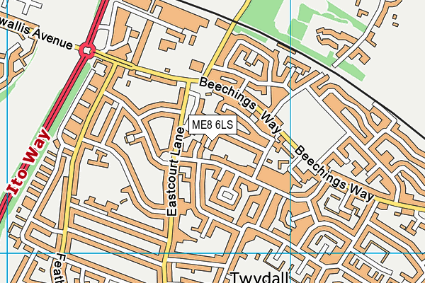 ME8 6LS map - OS VectorMap District (Ordnance Survey)