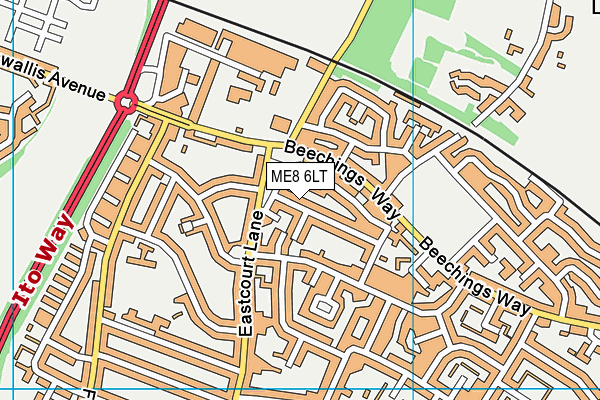 ME8 6LT map - OS VectorMap District (Ordnance Survey)