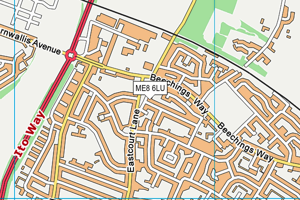 ME8 6LU map - OS VectorMap District (Ordnance Survey)