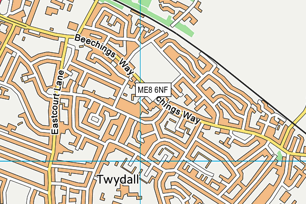 ME8 6NF map - OS VectorMap District (Ordnance Survey)