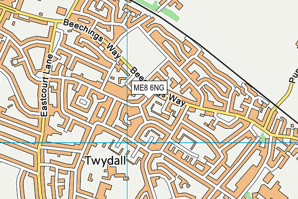 ME8 6NG map - OS VectorMap District (Ordnance Survey)