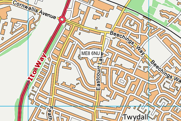 ME8 6NU map - OS VectorMap District (Ordnance Survey)