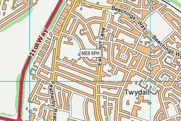 ME8 6PH map - OS VectorMap District (Ordnance Survey)