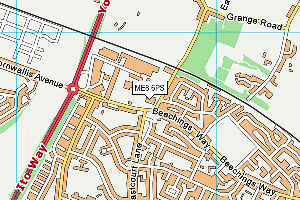 ME8 6PS map - OS VectorMap District (Ordnance Survey)