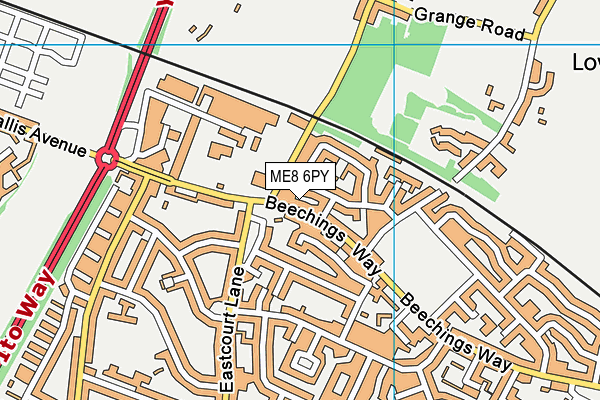 ME8 6PY map - OS VectorMap District (Ordnance Survey)