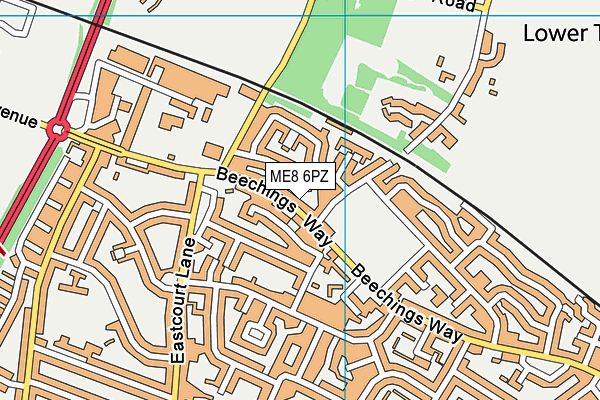 ME8 6PZ map - OS VectorMap District (Ordnance Survey)