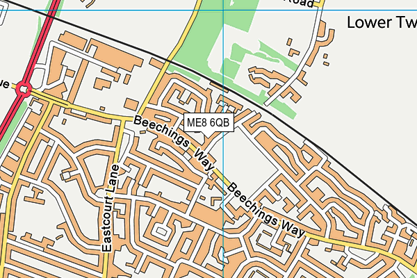 ME8 6QB map - OS VectorMap District (Ordnance Survey)