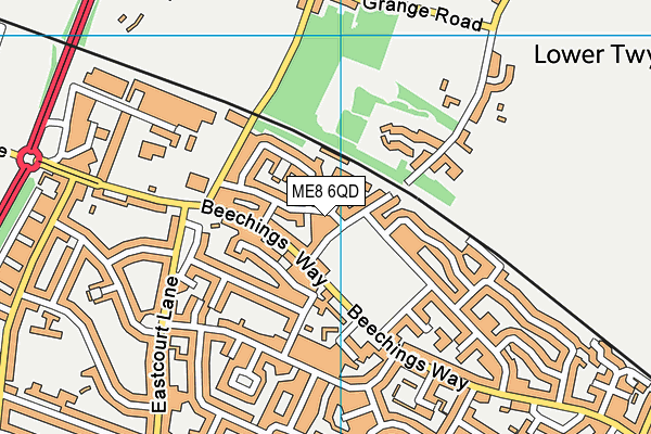 ME8 6QD map - OS VectorMap District (Ordnance Survey)