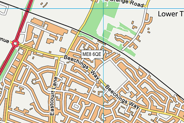ME8 6QE map - OS VectorMap District (Ordnance Survey)