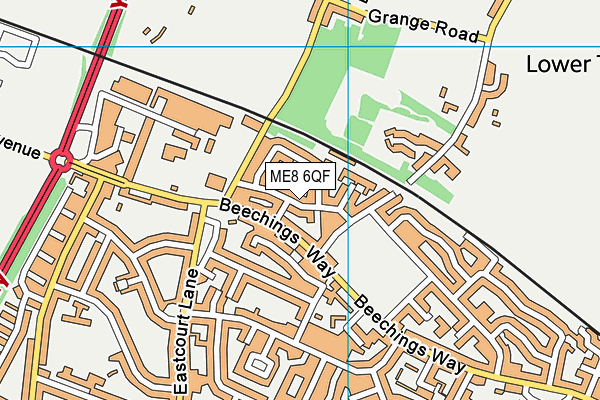 ME8 6QF map - OS VectorMap District (Ordnance Survey)