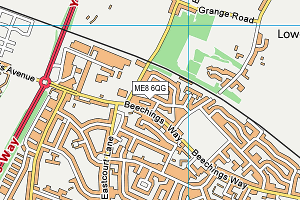 ME8 6QG map - OS VectorMap District (Ordnance Survey)