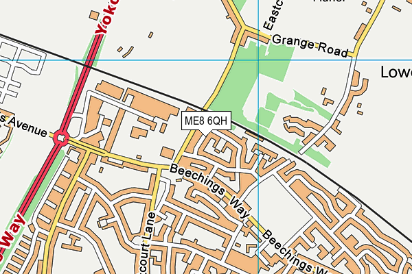 ME8 6QH map - OS VectorMap District (Ordnance Survey)