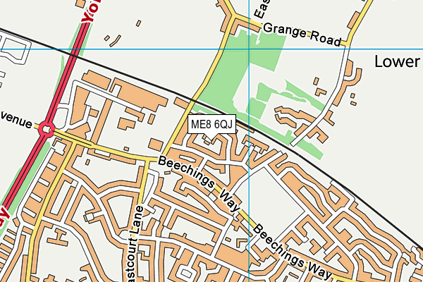 ME8 6QJ map - OS VectorMap District (Ordnance Survey)