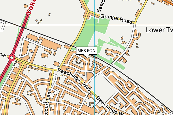 ME8 6QN map - OS VectorMap District (Ordnance Survey)