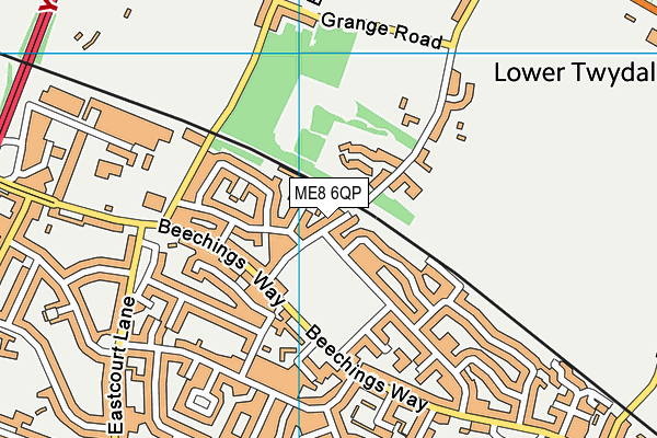 ME8 6QP map - OS VectorMap District (Ordnance Survey)