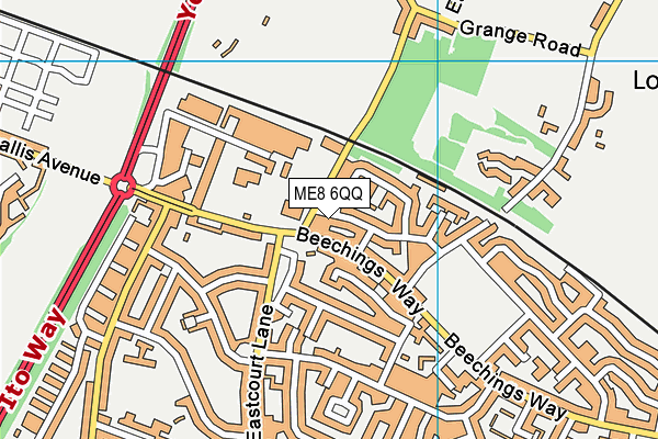 ME8 6QQ map - OS VectorMap District (Ordnance Survey)