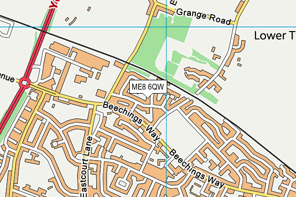 ME8 6QW map - OS VectorMap District (Ordnance Survey)