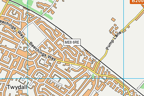 ME8 6RE map - OS VectorMap District (Ordnance Survey)