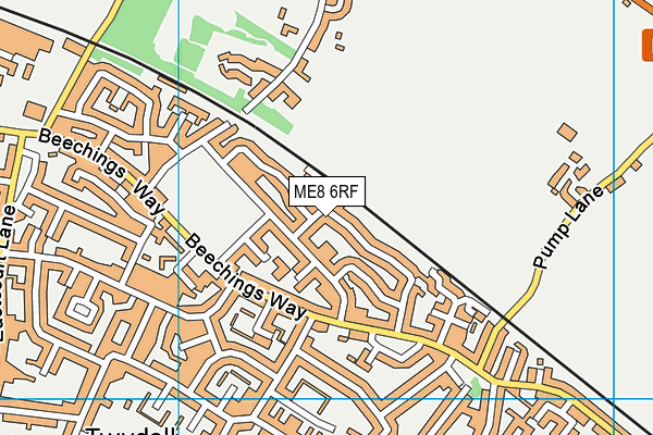 ME8 6RF map - OS VectorMap District (Ordnance Survey)