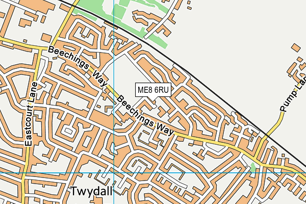 ME8 6RU map - OS VectorMap District (Ordnance Survey)