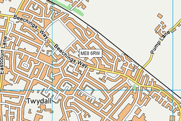 ME8 6RW map - OS VectorMap District (Ordnance Survey)