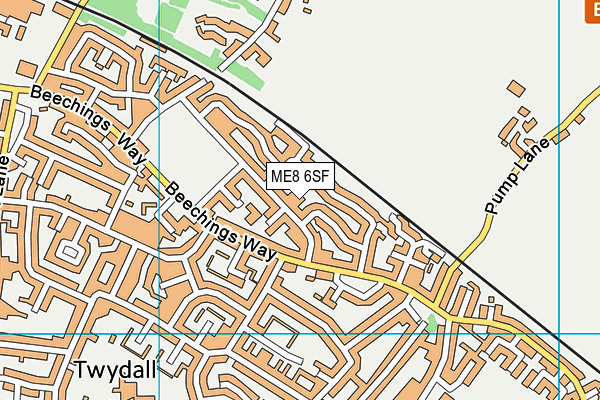 ME8 6SF map - OS VectorMap District (Ordnance Survey)