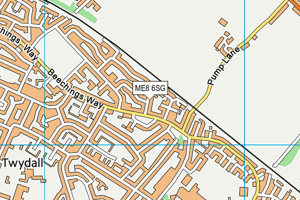 ME8 6SG map - OS VectorMap District (Ordnance Survey)