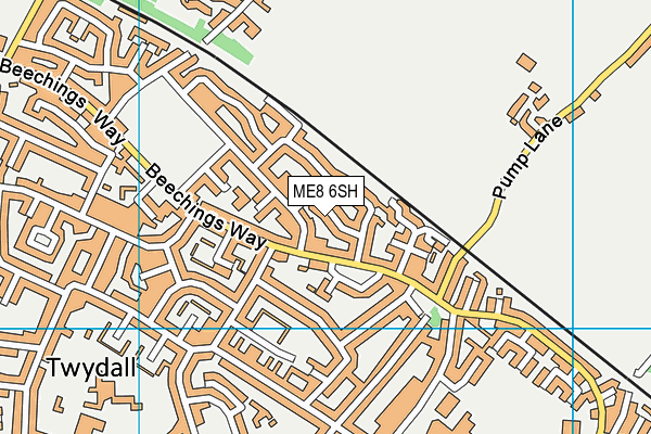 ME8 6SH map - OS VectorMap District (Ordnance Survey)