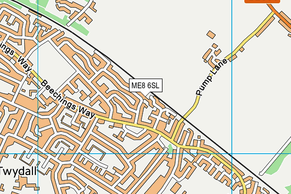 ME8 6SL map - OS VectorMap District (Ordnance Survey)